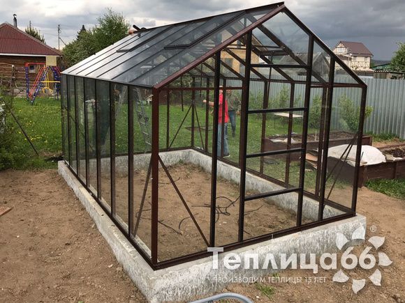 Теплица botanik standard под стекло, ширина 2,8 м